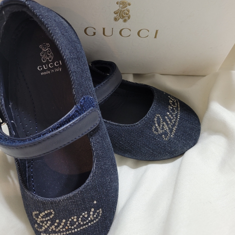 Kids Gucci shoe Jean& diamond  Authentic